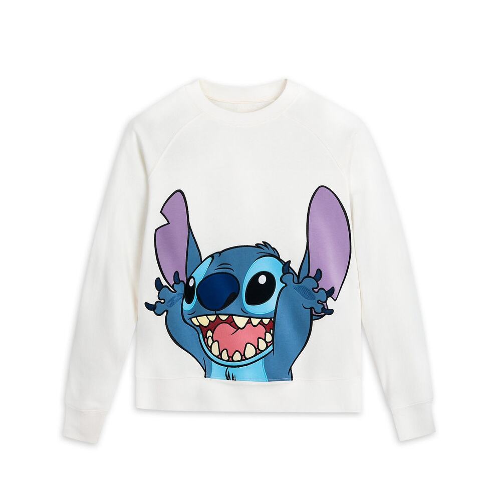 NWT Disney Resorts Disneyland Stitch Crewneck Pullover Embroidered Patch XL